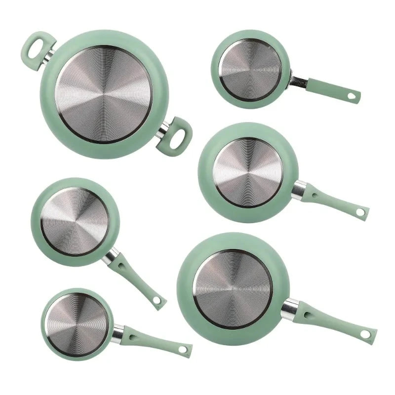 12 Piece Nonstick Aluminum Alloy Cookware Set, Blue Ohberri