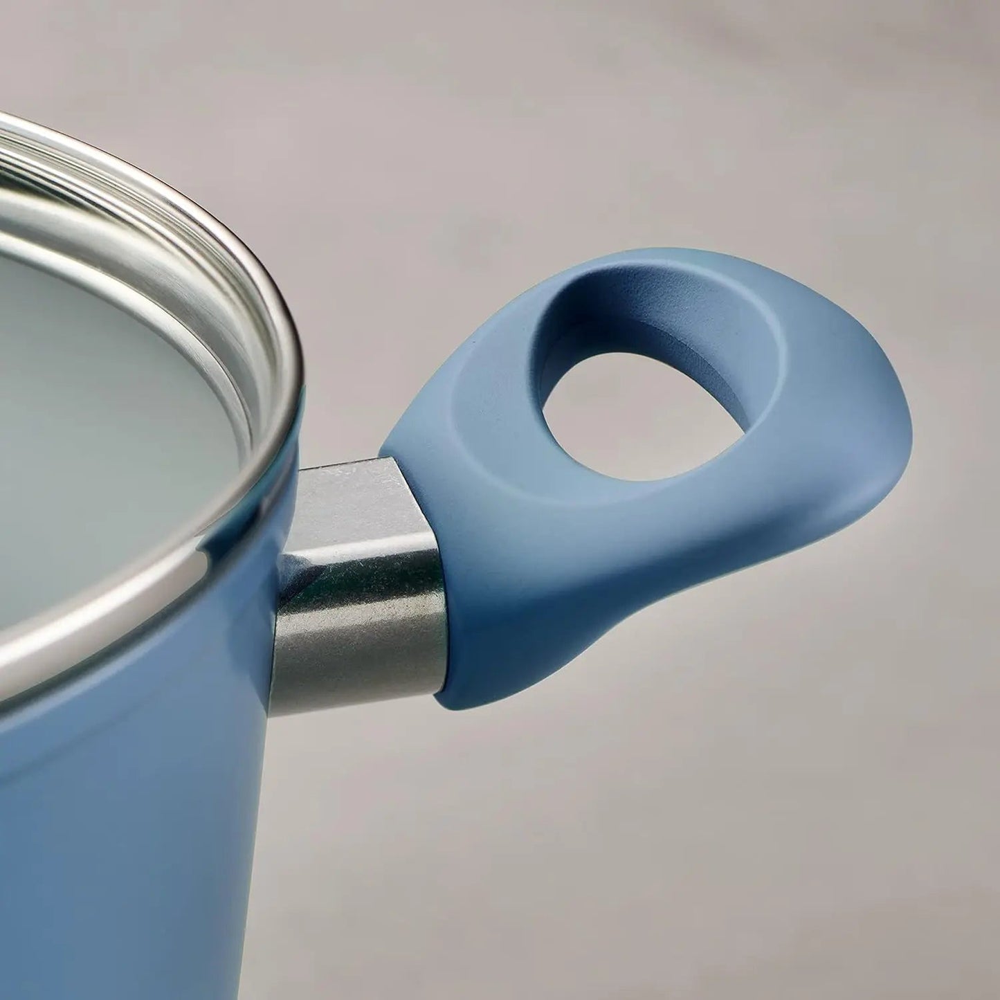 14-Piece Ceramic Nonstick Cookware Set, Oven & Dishwasher Safe, Blue Ohberri