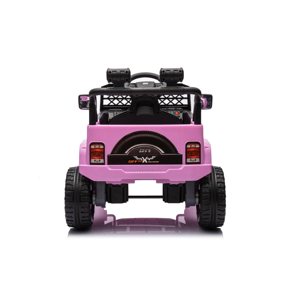 Kids Ride on Truck Car w/ Remote, Bluetooth,pink Ohberri