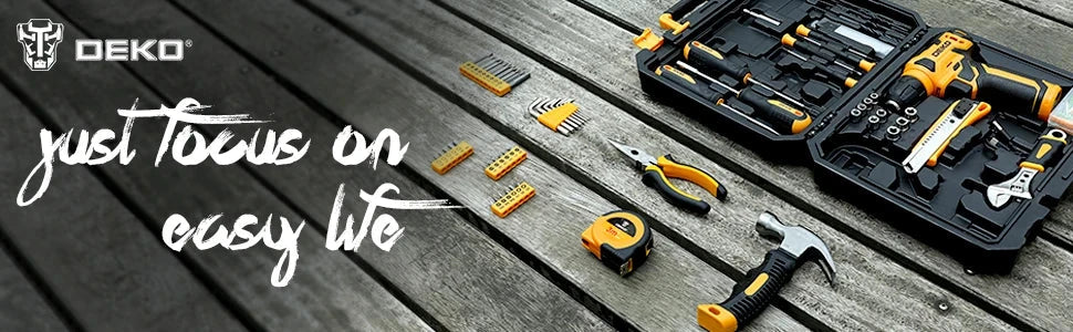 DEKO 126Pcs Power Tool Combo Kits with 8V Cordless Drill,10MM 3/8'' Ohberri