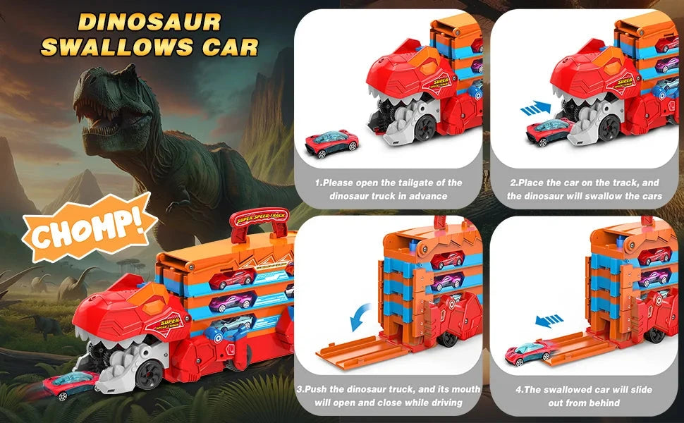Dinosaur 3-In-1 Transport Truck Ohberri