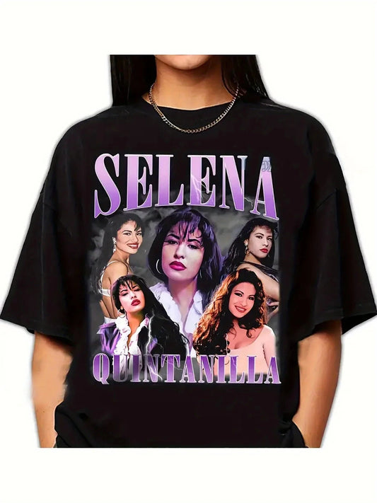 Selena Quintanilla Design Casual Polyester T-Shirt Ohberri