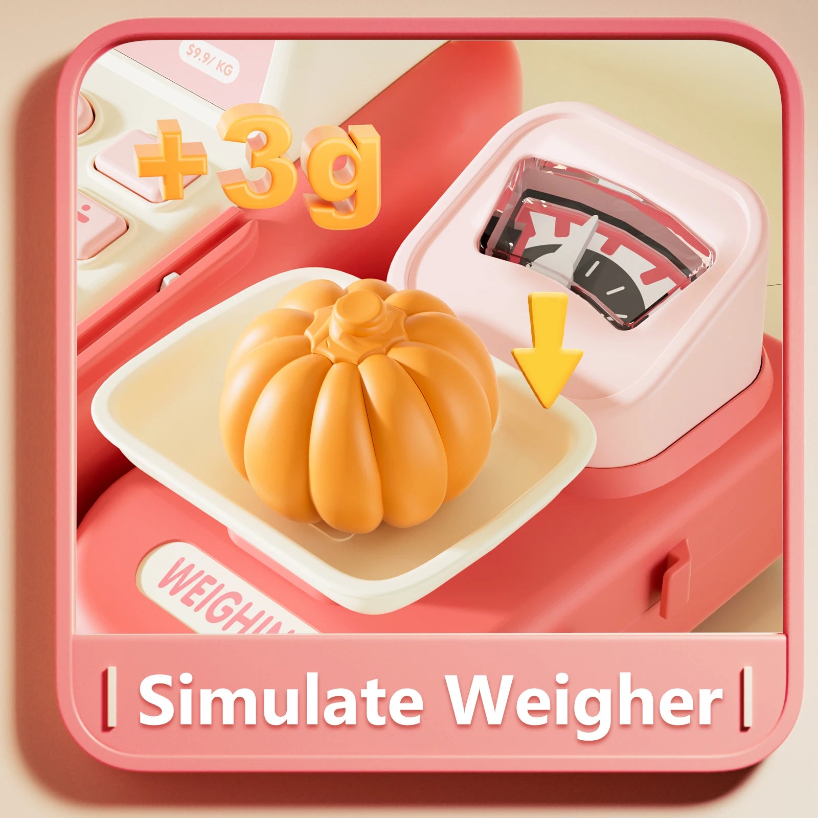 Supermarket Cash Register Electronic Simulation Pretend Play - Ohberri