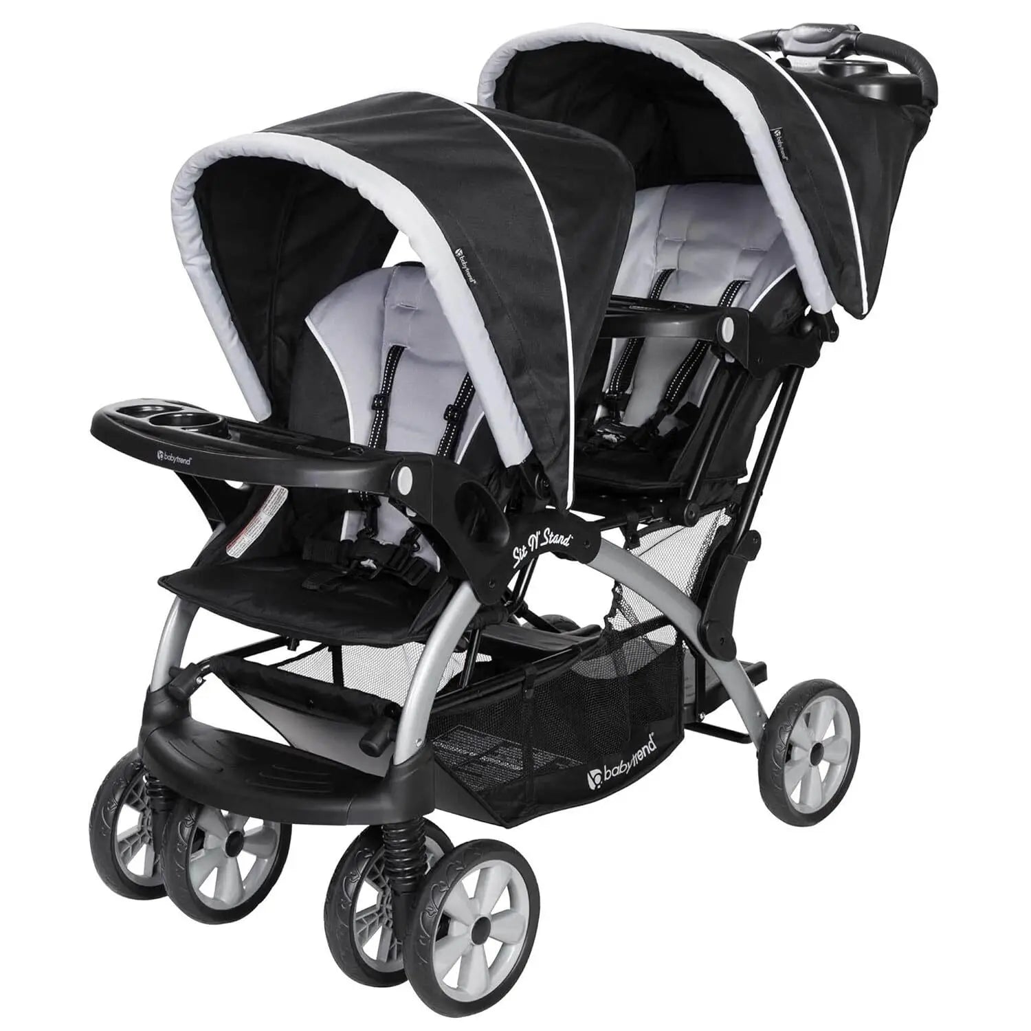 Double Combo, 2-Piece Set, Storm - Portable Lightweight Stroller 2-In-1 And Car Seat Travel System - Ohberri