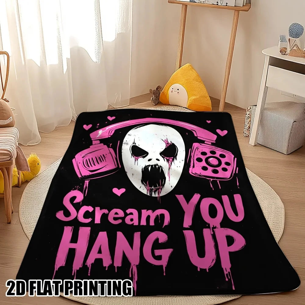 Ghostface Scream Movie Throw Blanket Ohberri