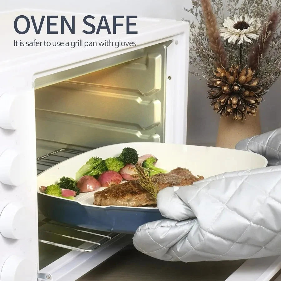 23pcs Ceramic Pots and Pans Set with Nonstick Surface and Detachable Handles for Induction Ohberri