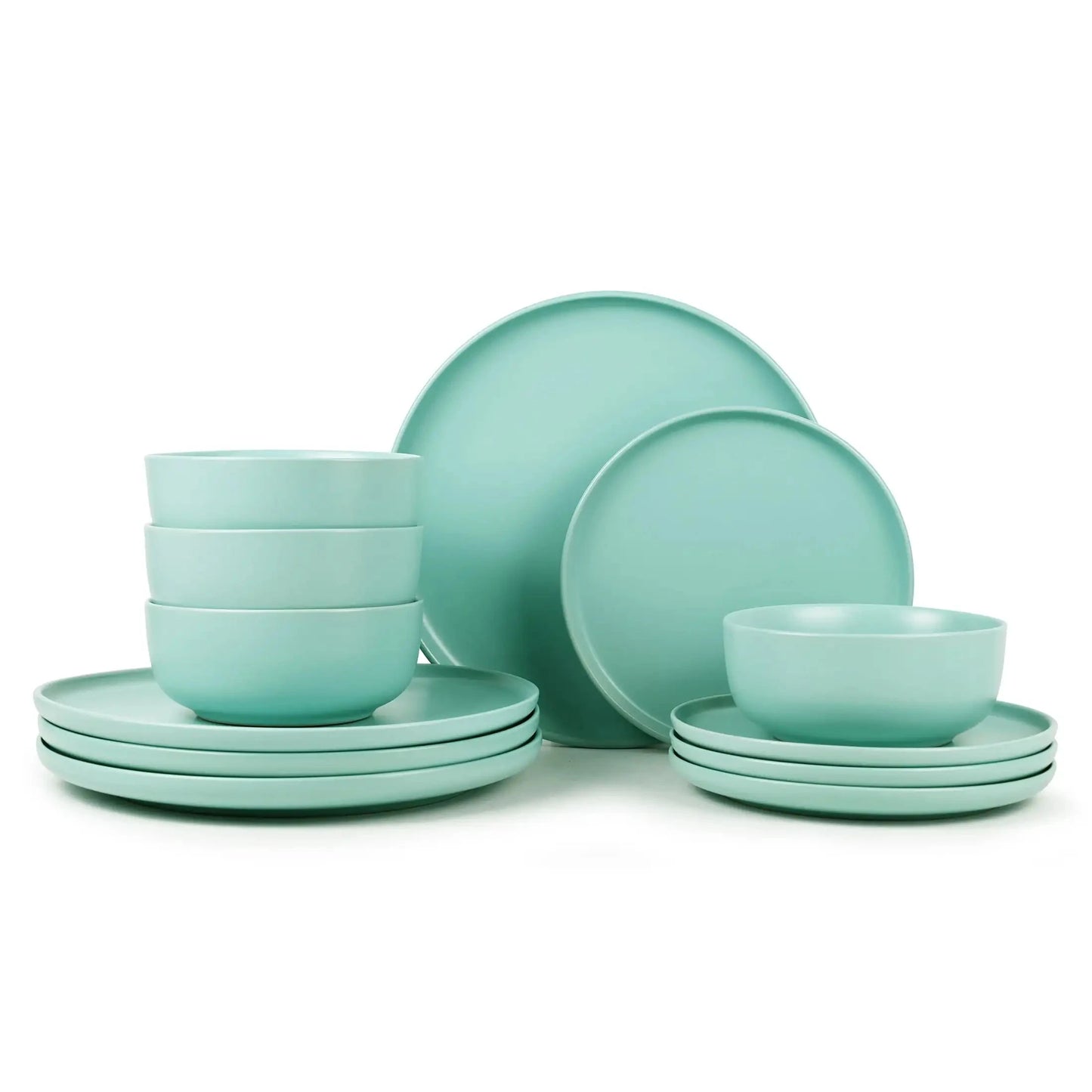 Simple and versatile, matte 12-piece earthenware dinnerware set Ohberri