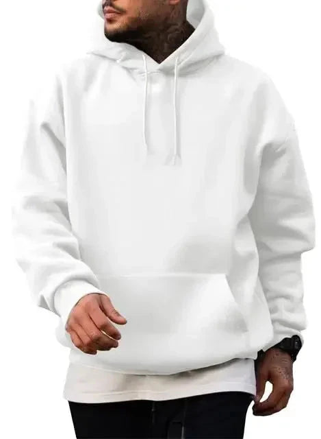 Bold Skull Letter Print Long Sleeve Pullover with I'm Who I Am Design Hoodie Ohberri
