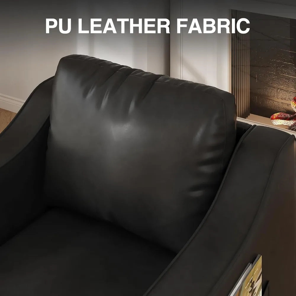 Faux Leather Accent Chair - Ohberri