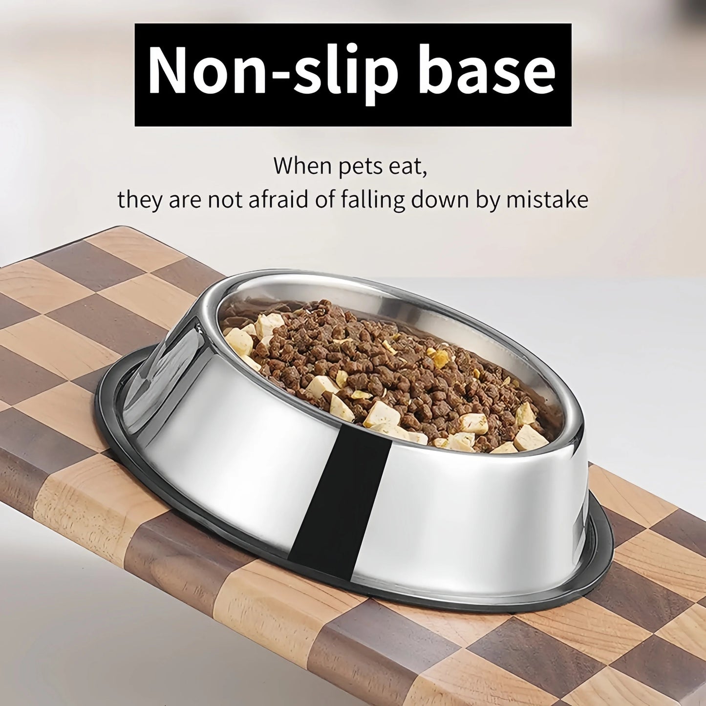 Pet Dog Cat Stainless Steel Bowl Pet Feeding Bowl Cat and Dog Drinking Bowl Metal Feeder Bowl Durable Easy To Clean 6 Sizes Ohberri