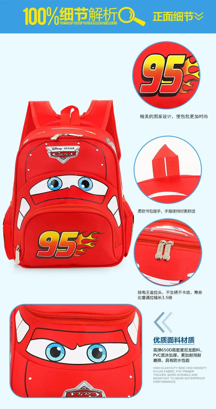 3D cartoon car shape large capacity backpack - Ohberri