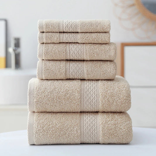 3pcs Luxurious Cotton Towel Set Ultra Soft Highly Absorbent Includes 1 Bath Towels 1 Hand Towels 1 Washcloths - Ohberri