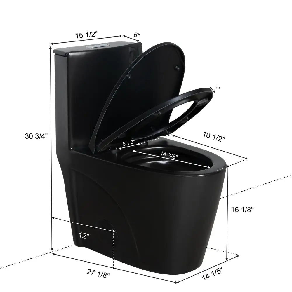 Dual-Flush, Water-Saving Elongated Ohberri