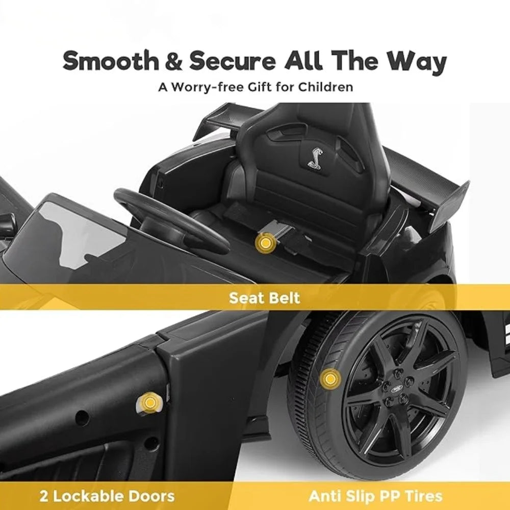 Ride On Kids Car With Remote Controls 12V Battery Powered Electric Single Seat Bluetooth - Ohberri