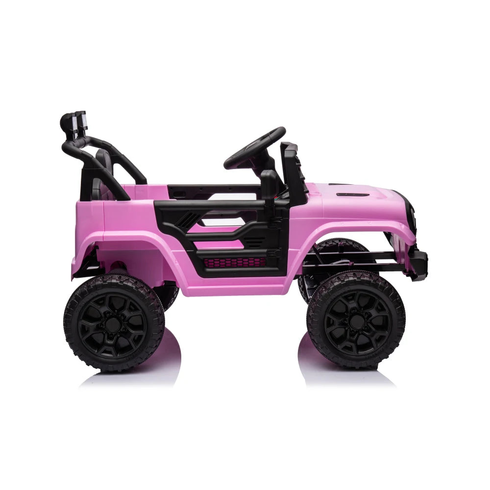 Kids Ride on Truck Car w/ Remote, Bluetooth,pink Ohberri