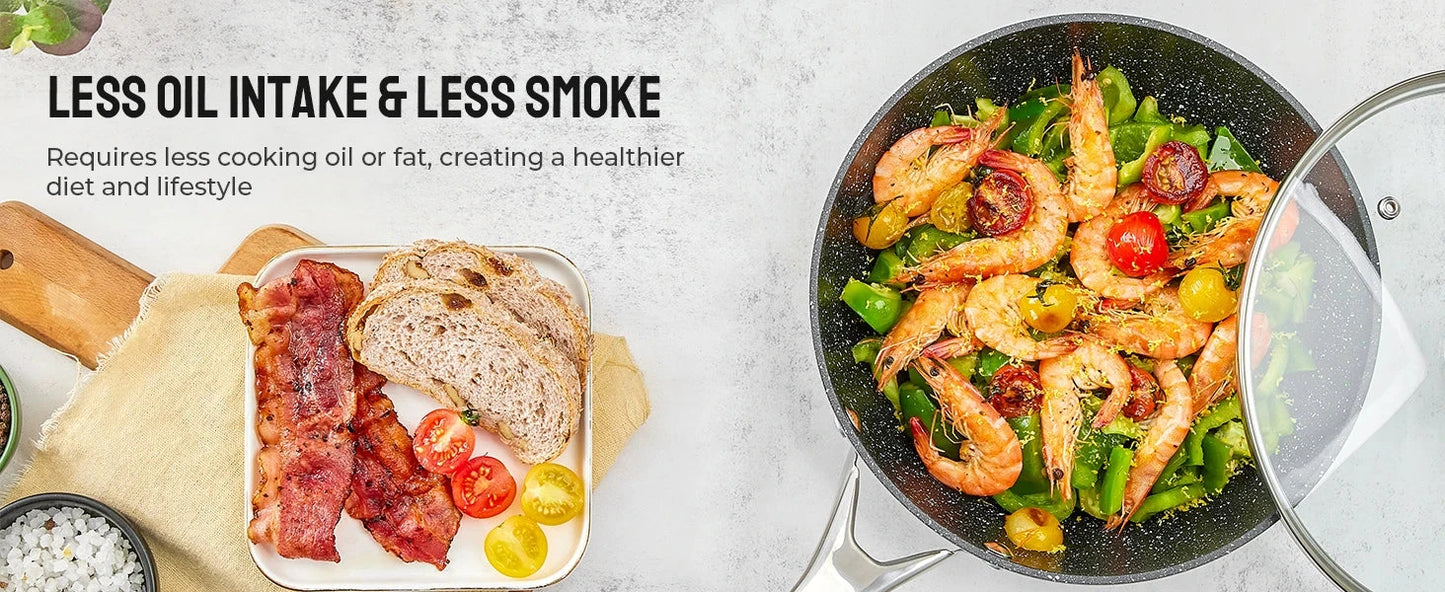 Induction Cookware Nonstick, 10-Piece Ohberri