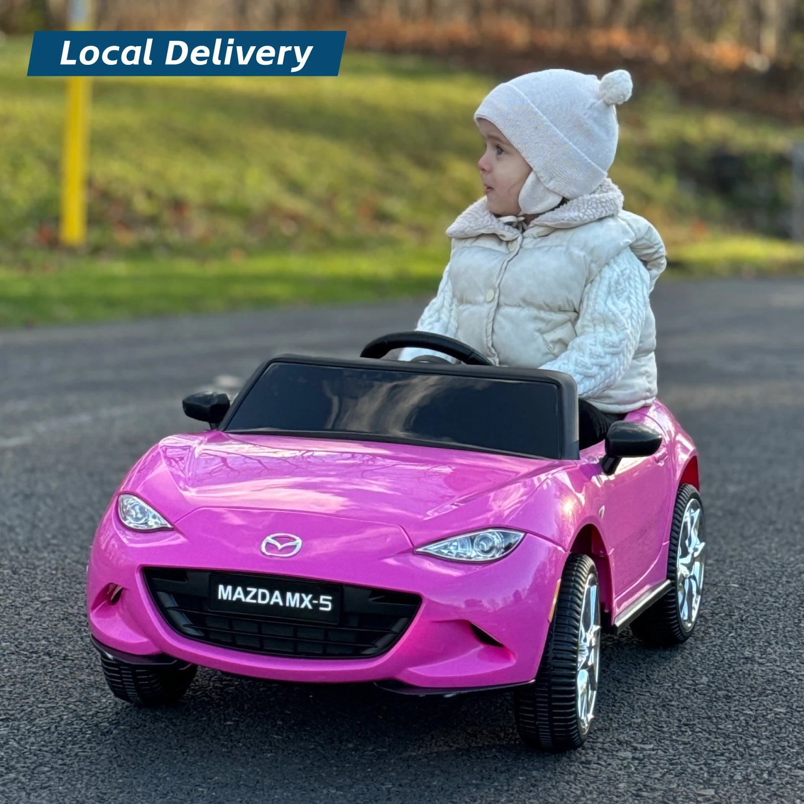 12V Mazda MX-5 Electric Car for Kids with Parent Remote Control, Lights, Music - Ohberri