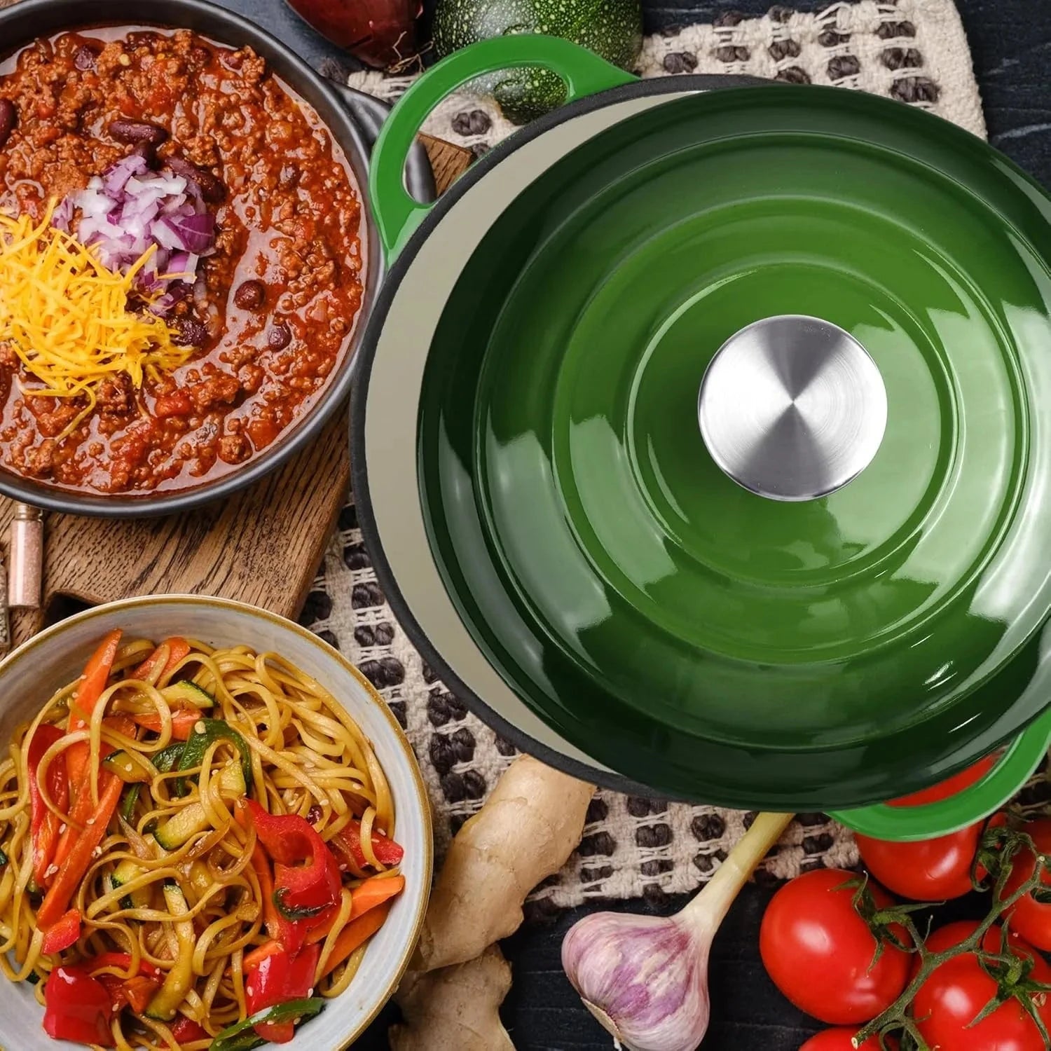 3 Quart Enameled Cast Iron Dutch Oven Pot with Lid, Oven Safe up to 550° Ohberri