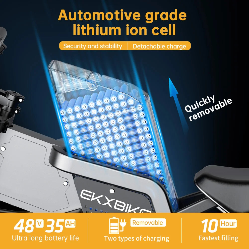 Electric Bike 2000W 48V35AH 55km/h 20“*4.0 Off Road Mountain Ebike - Ohberri