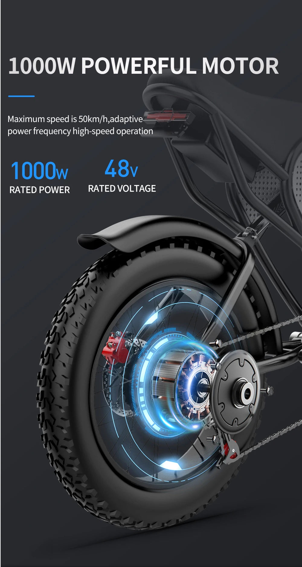 Electric Bicycle 2000W Dual Motor 52V40AH Dual Battery  55KM/H - Ohberri