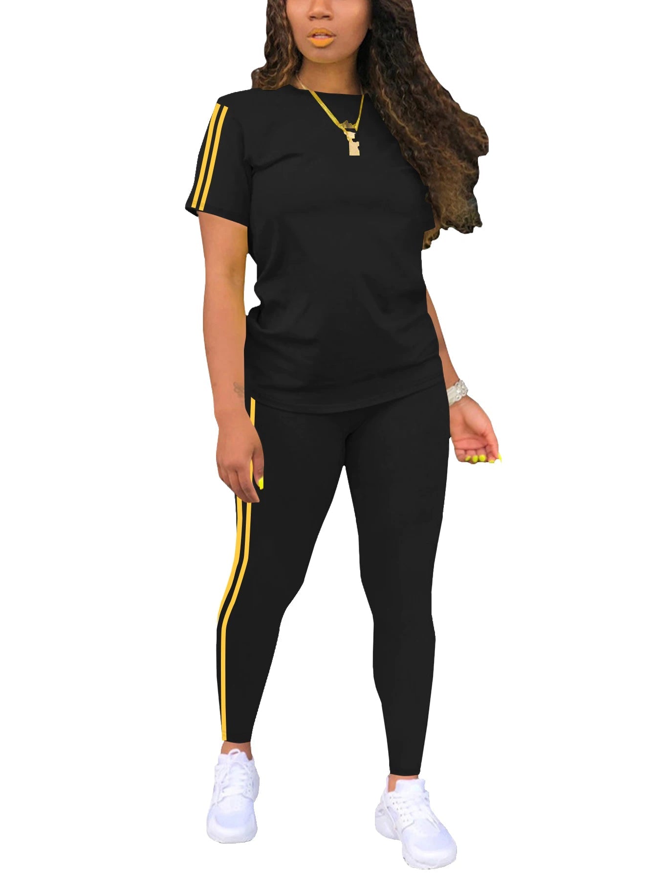 Two-Piece Set Sportswear Short Sleeve Trousers Ohberri