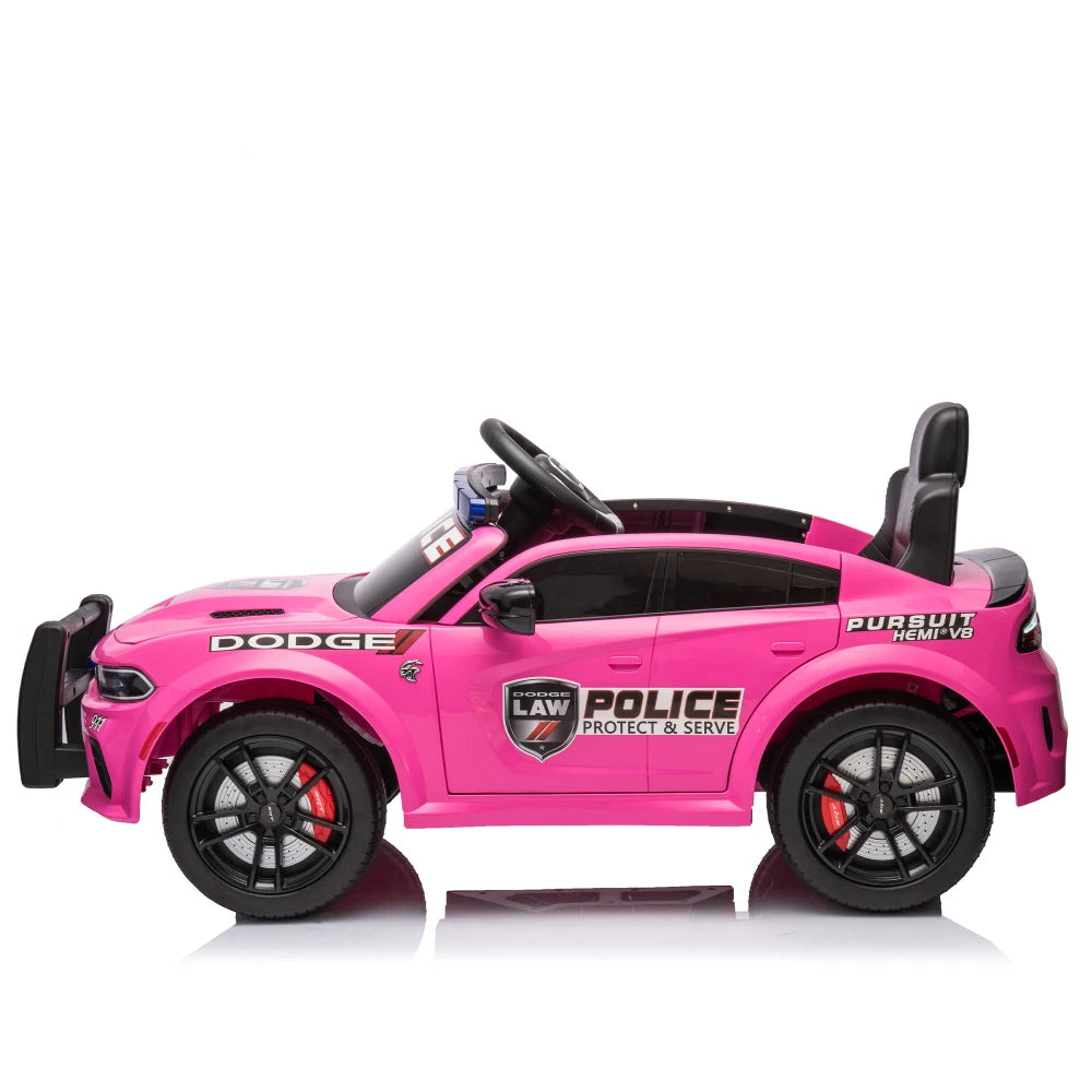 Licensed Dodge Charger,12v Kids ride on police car W/ Remote Control Ohberri