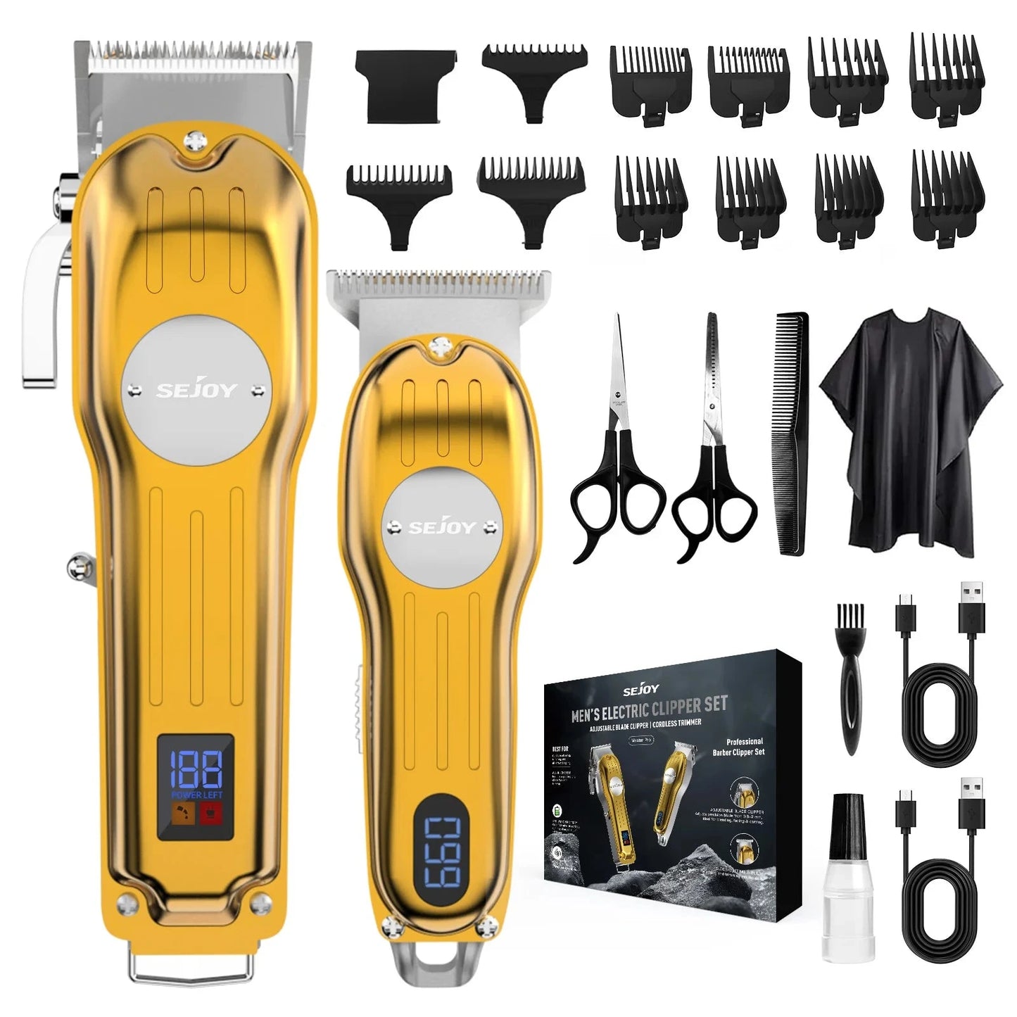 Professional Combo Kits Hair Clipper Electric Hair Trimmer Set For Men Ohberri