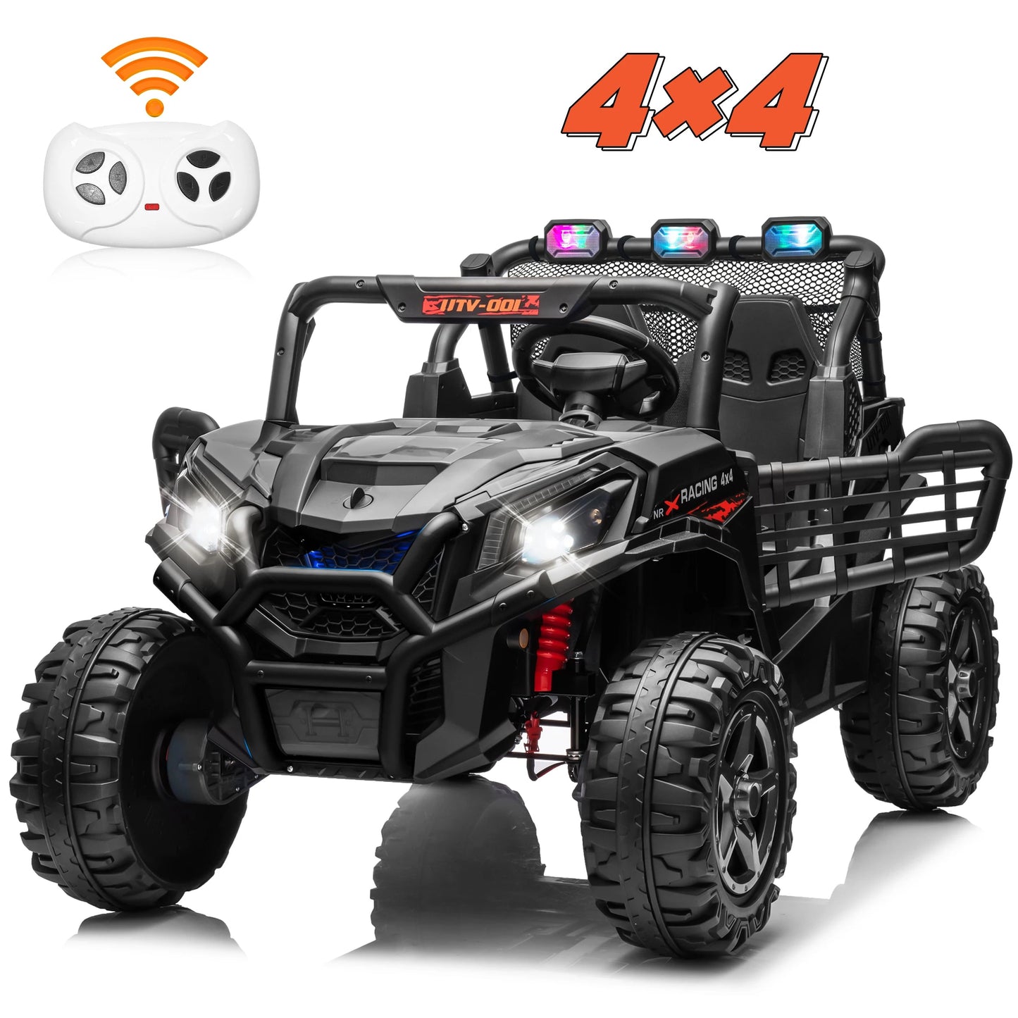 24V XL 2 Seater Ride on Toys Car for Girls, 2WD/4WD Switchable Off-Road UTV Ohberri