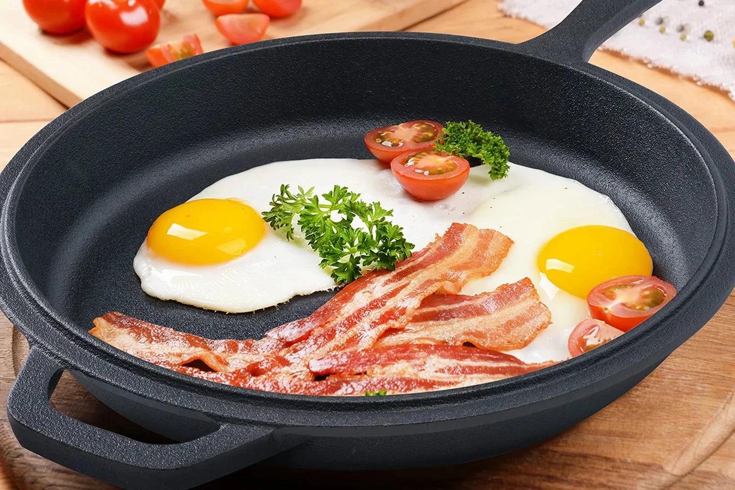 Dutch Oven & Skillet Combo,Preseasoned Cast Iron Cookware Set,2-In-1 Multi Cooker Ohberri