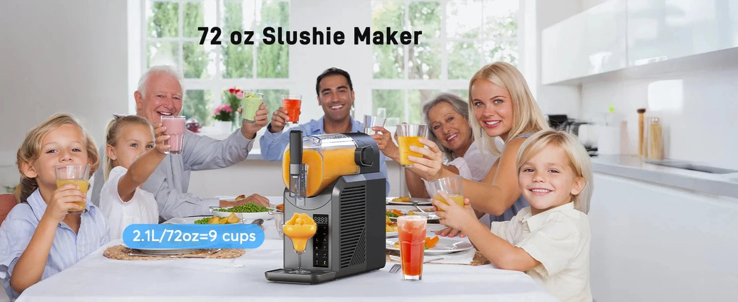 Slushie Machine with Self-Cleaning Function No Ice Needed 7 Preset Programs Ohberri