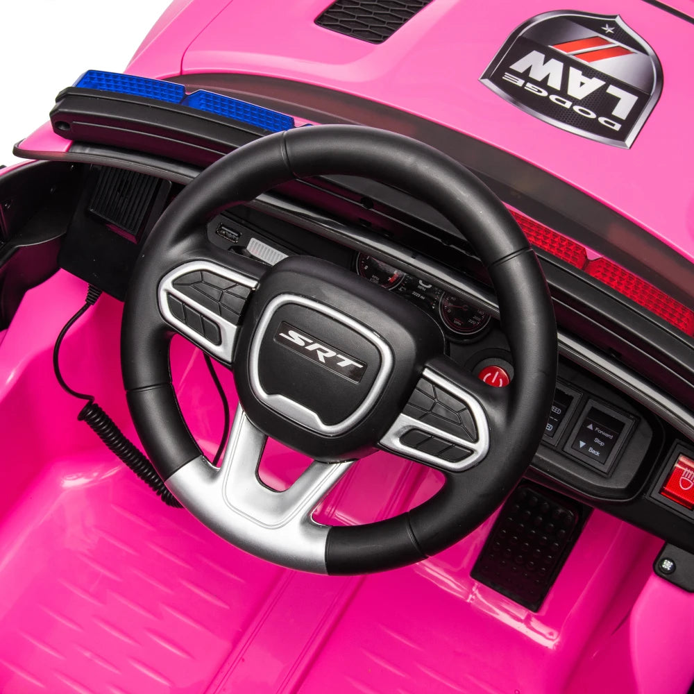 Licensed Dodge Charger,12v Kids ride on police car W/ Remote Control Ohberri