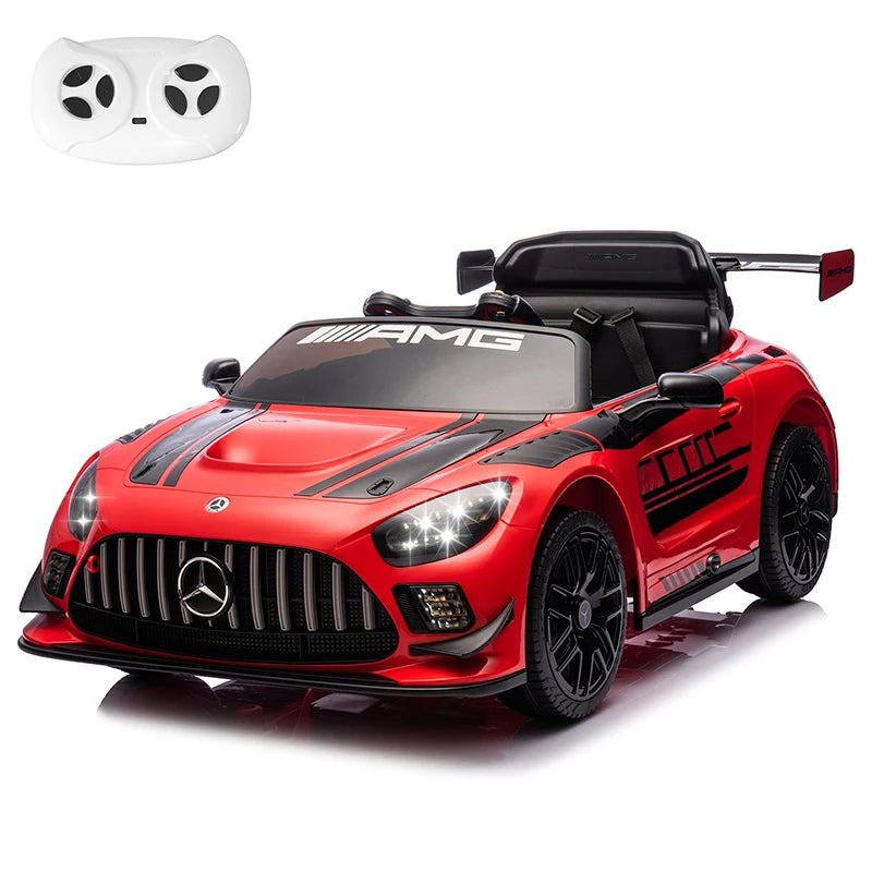 12V Licensed Mercedes-Benz GT3 Kids Ride on Car with Remote Control, Music - Ohberri