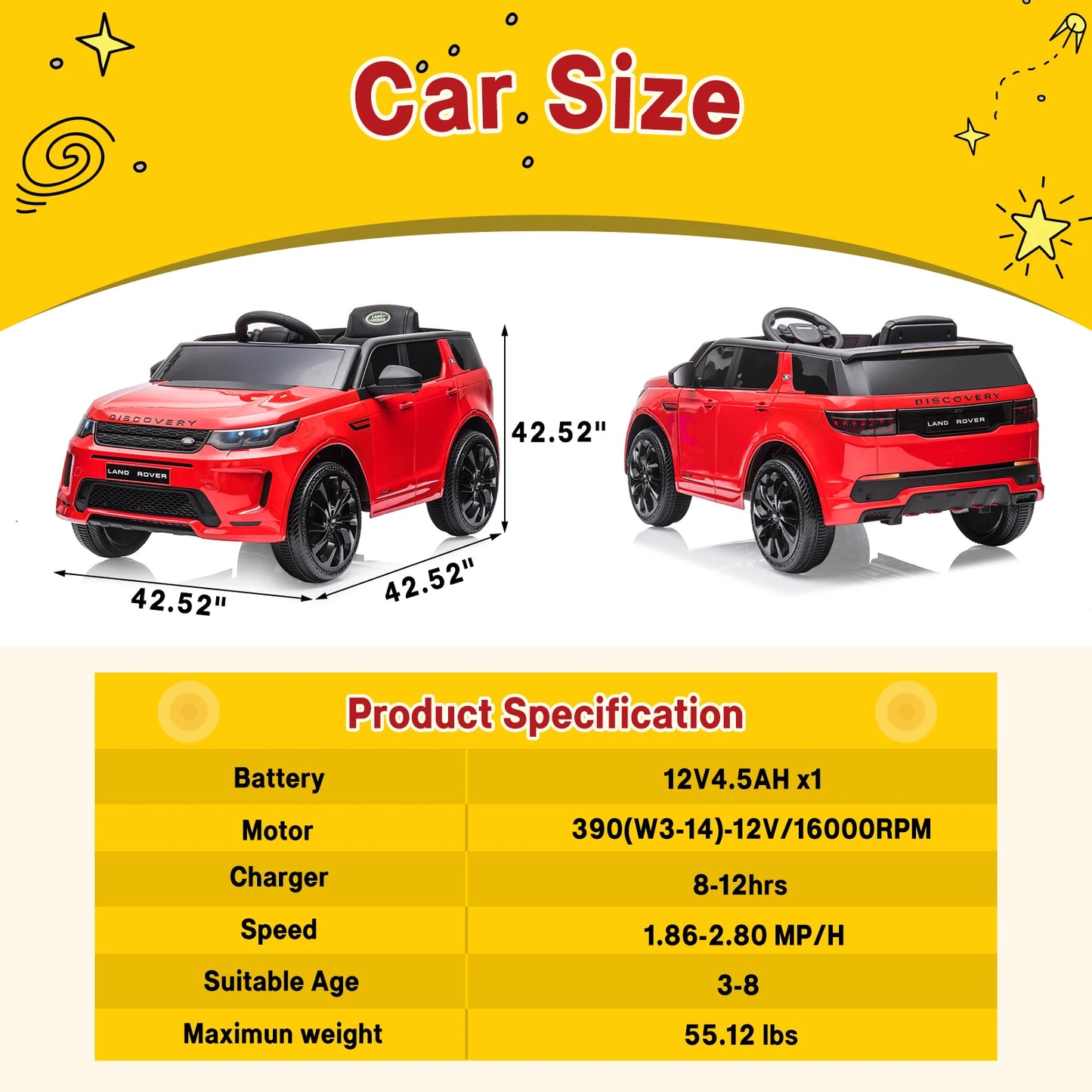 12V Power Battery Electric Vehicles w/Parent Remote Control, MP3 Player - Ohberri
