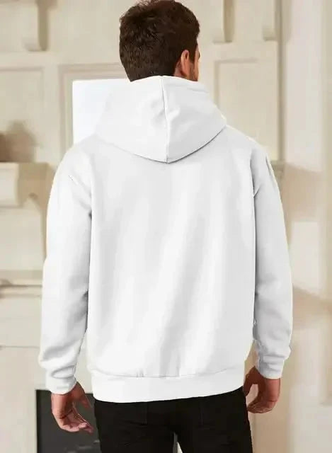 Bold Skull Letter Print Long Sleeve Pullover with I'm Who I Am Design Hoodie Ohberri