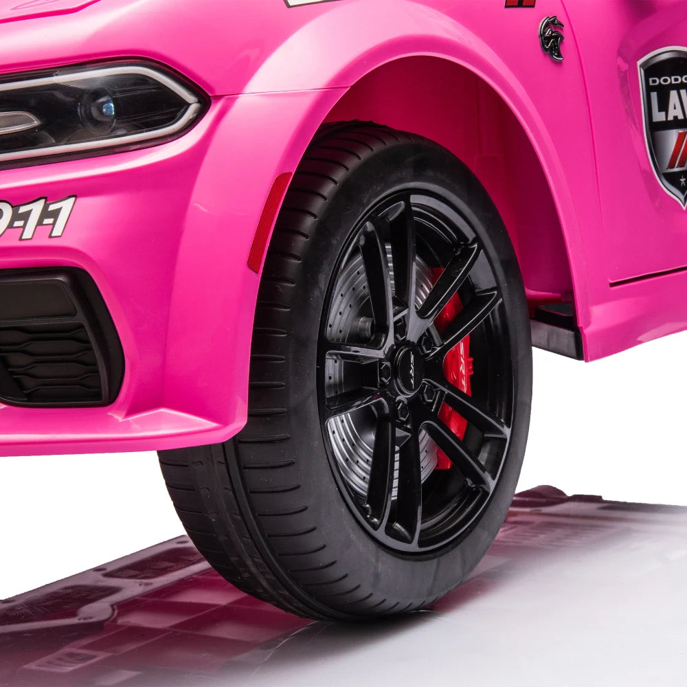 Licensed Dodge Charger,12v Kids ride on police car W/ Remote Control Ohberri