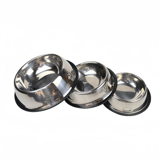 Pet Dog Cat Stainless Steel Bowl Pet Feeding Bowl Cat and Dog Drinking Bowl Metal Feeder Bowl Durable Easy To Clean 6 Sizes Ohberri