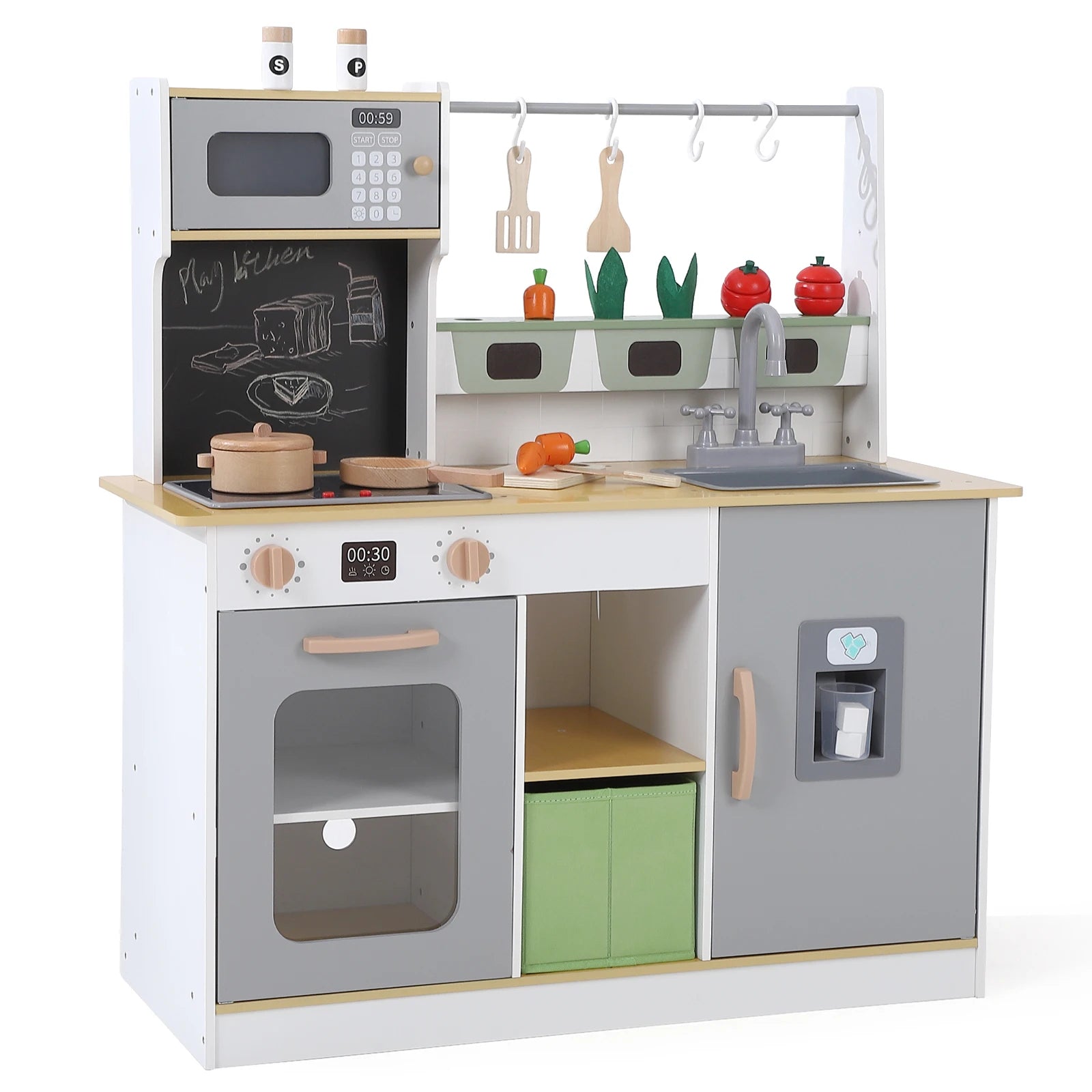 Children's Play Toys Simulated Kitchen Toys Wooden Vegetable Toys - Ohberri