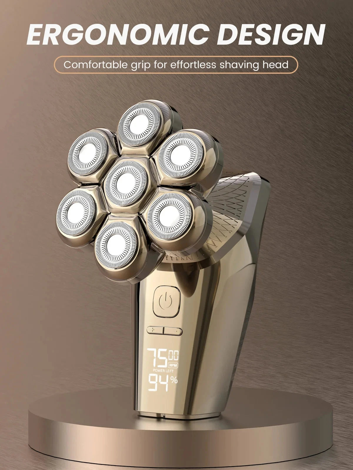 5 In 1 Electric Head Shaver for Bald Men 7D Cordless Razor with Hair Trimmer Multifunctional Ohberri