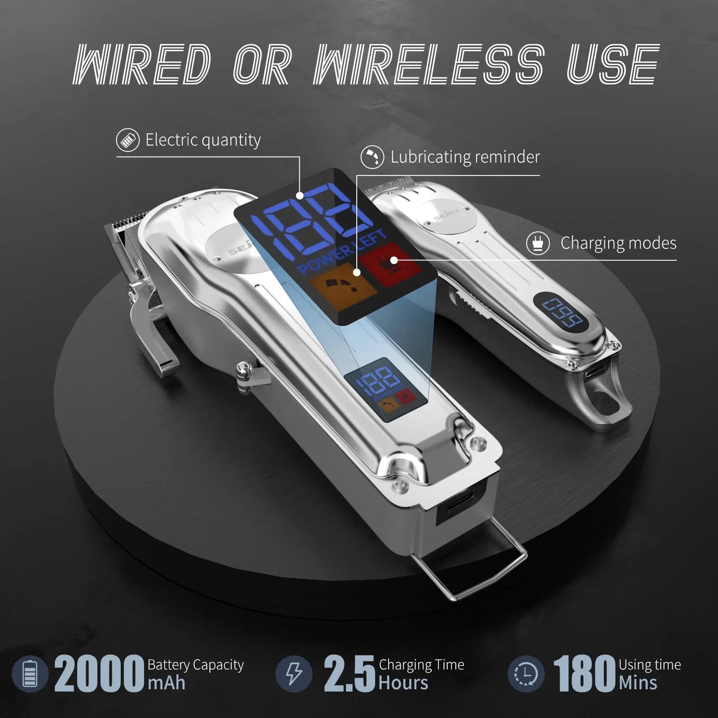 Professional Combo Kits Hair Clipper Electric Hair Trimmer Set For Men Ohberri