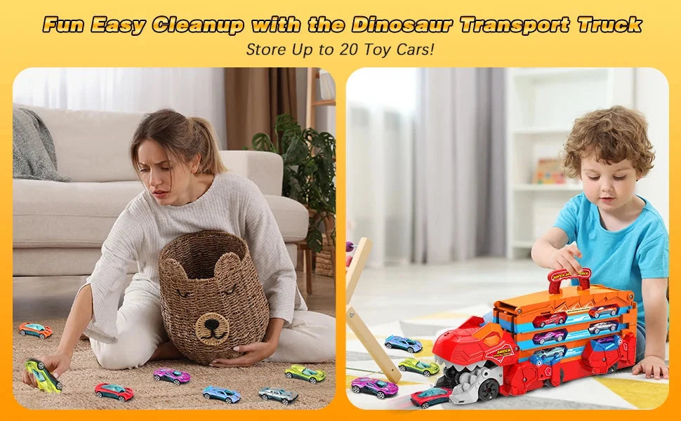 Dinosaur 3-In-1 Transport Truck Ohberri