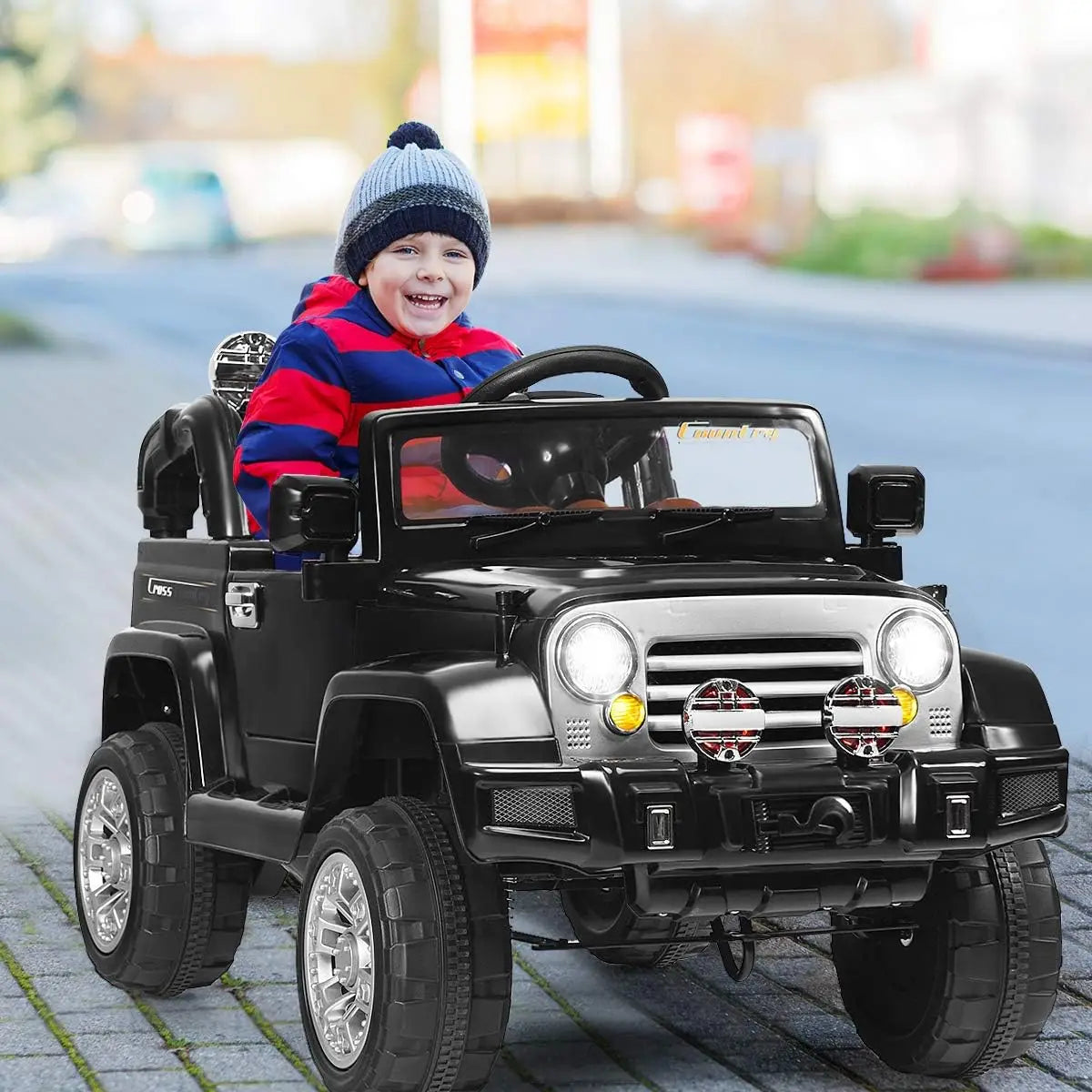 Ride On Car, 12V 2WD Powered Truck, Manual/Parental Remote Control Modes Ohberri
