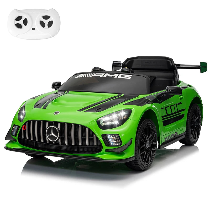 12V Licensed Mercedes-Benz GT3 Kids Ride on Car with Remote Control, Music - Ohberri