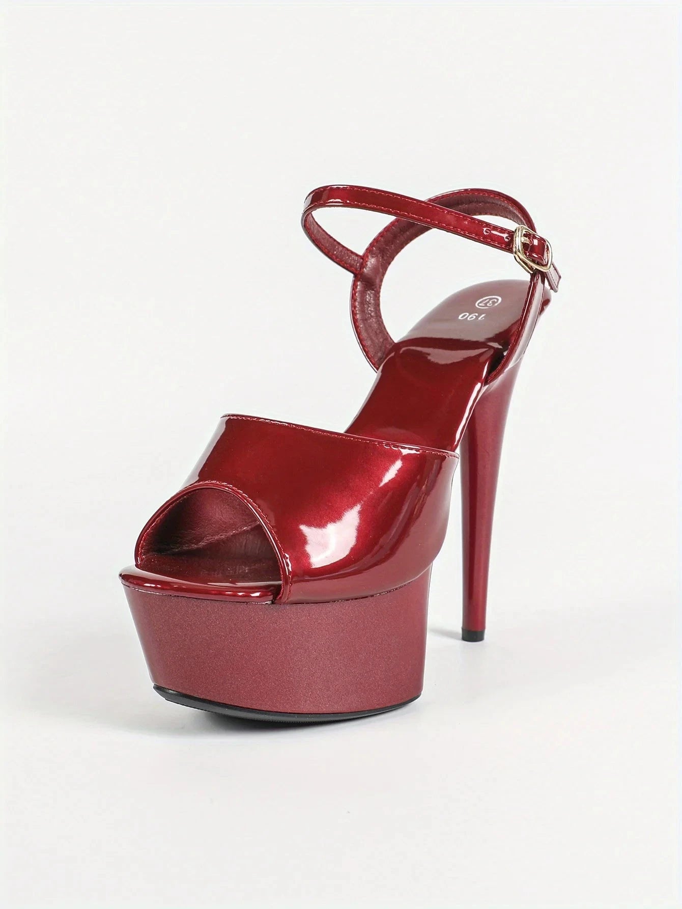 Leather Slim High-heel- Khaki Color Ohberri