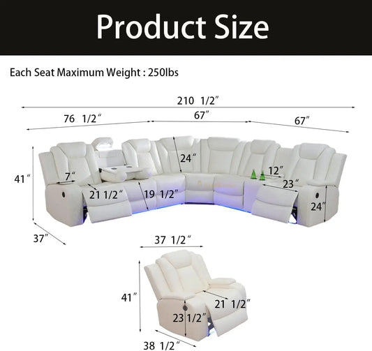Reclining Sectional Sofa - Ohberri