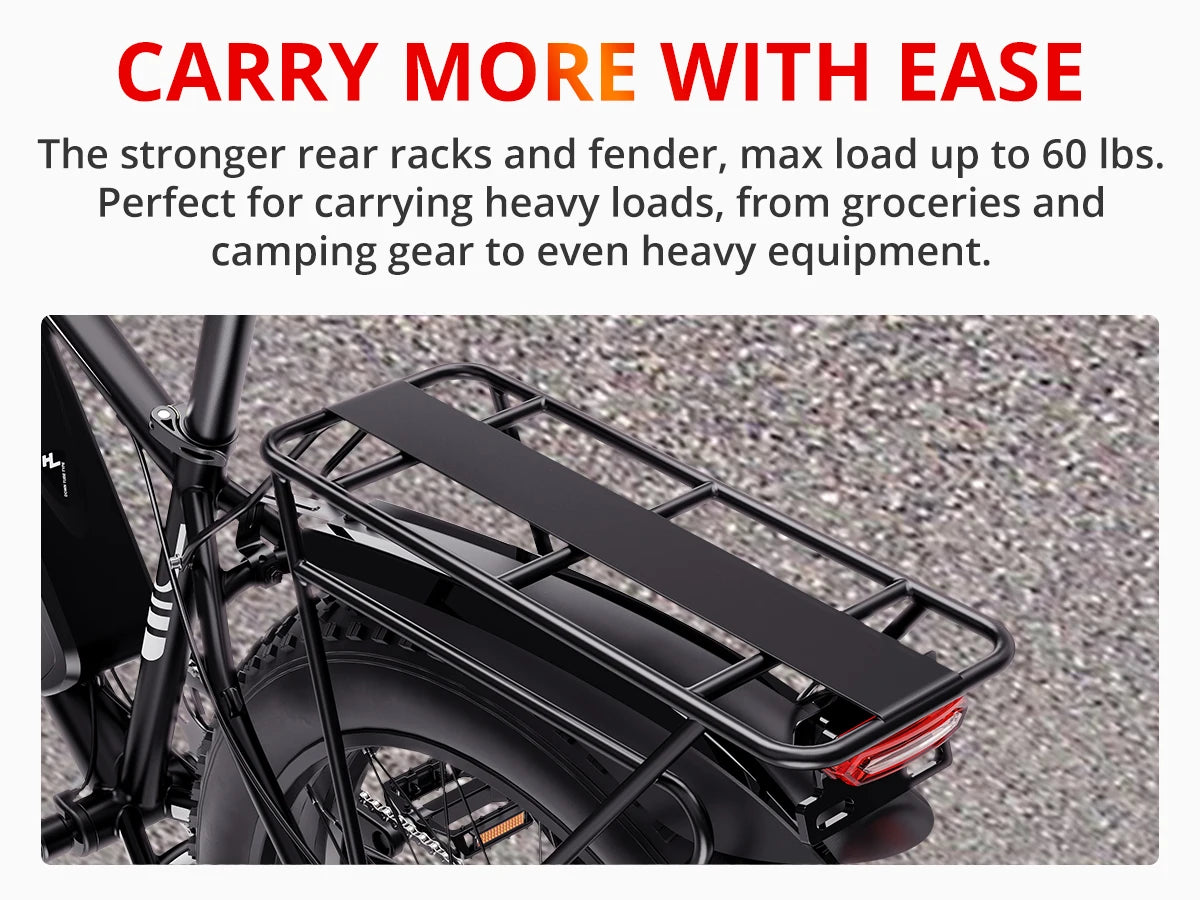 Peak 1500W 48V 15AH 26" Fat Tire Mountain Bike 31mph  Electric Dirt Bike - Ohberri