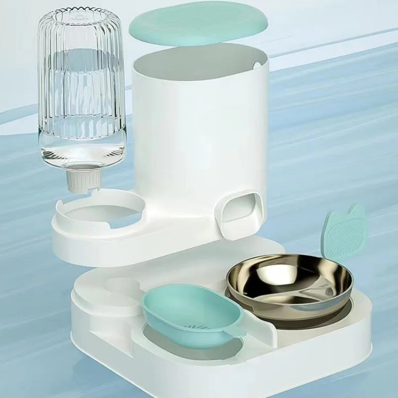 Cat bowl automatic feeder for cats, dogs, pets, water dispensers, integrated cat bowl, cat food basin, dogs, eating, drinking wa Ohberri