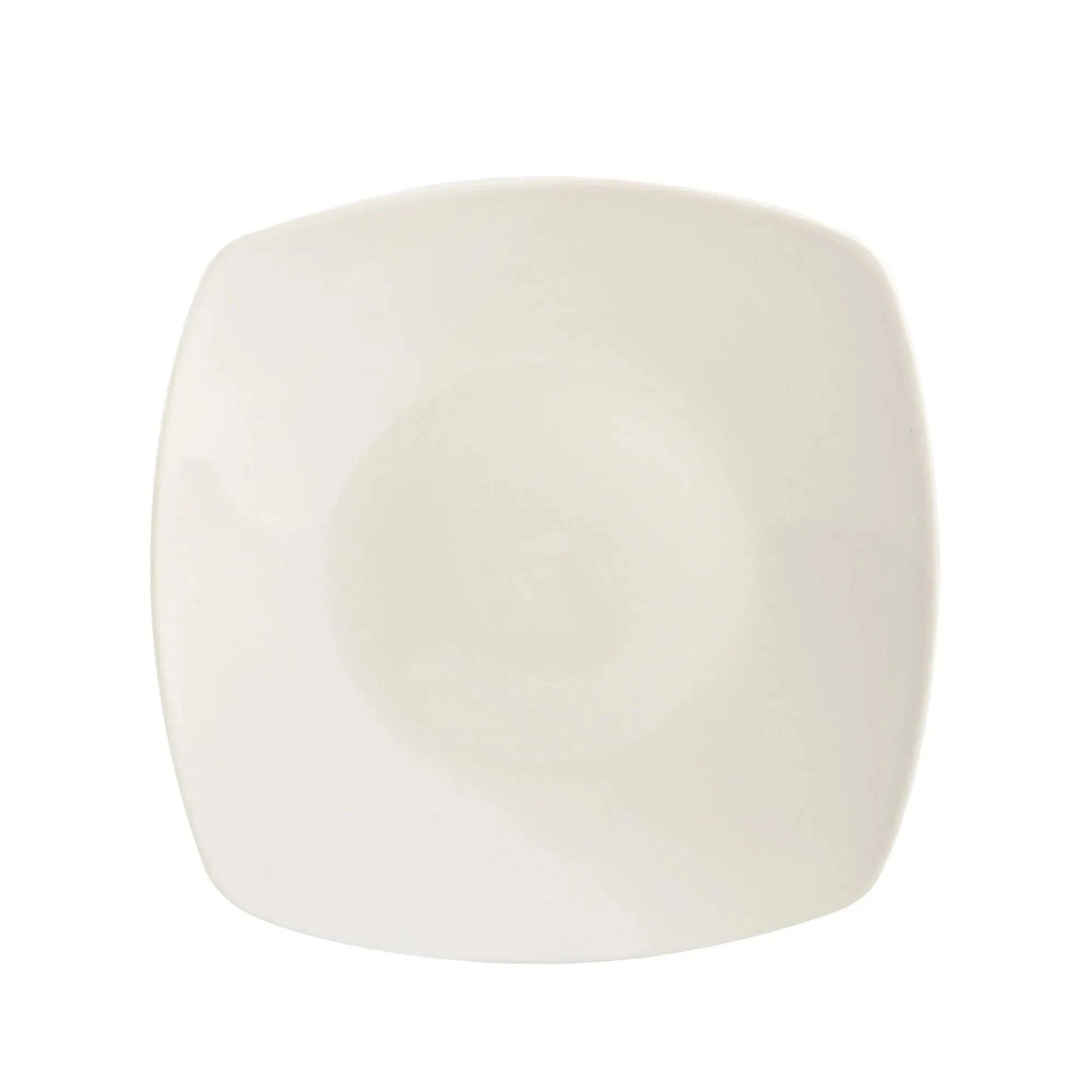 12-Piece White Square Dinnerware Set, Modern Stoneware Plates Bowls Ohberri