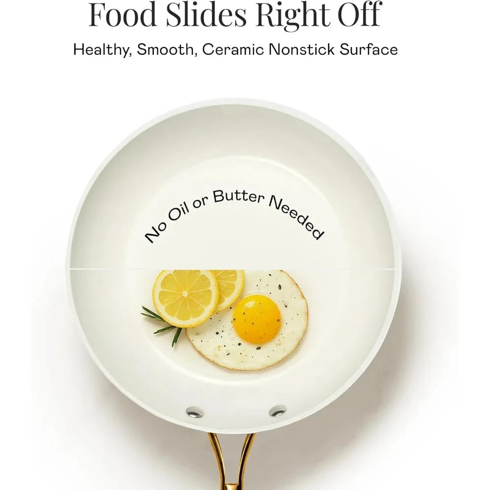 12 pc ceramic cookware set nonstick pots and pans set Ohberri