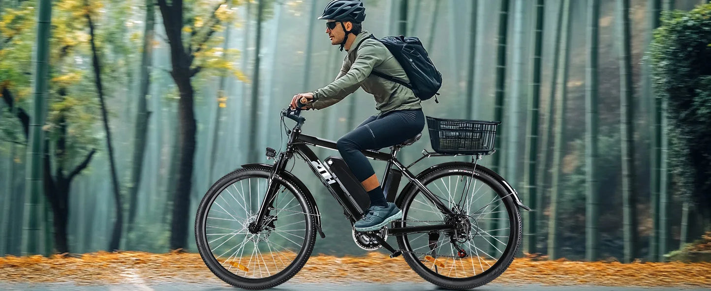 1000W Motor Peak 48V Electric Bike 26 inch Electric Mountain Bike 50Miles Range 20MPH - Ohberri
