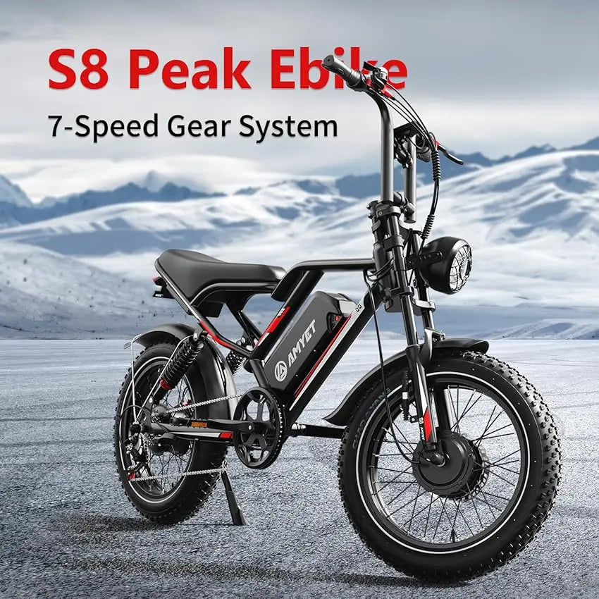 Electric Bike 2000W Dual Motor 48V 25AH Battery 20" - Ohberri